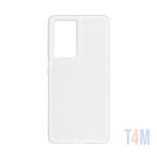 Capa de Silicone Macio para Samsung Galaxy S21 Ultra Branco